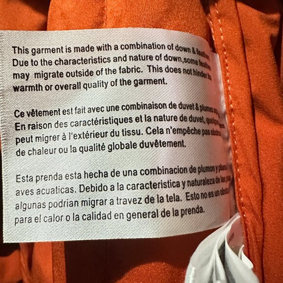 Michael Kors Hooded Down Quilted Puffer Jacket Sienna Rust Women Size XL - Picture 10 of 12